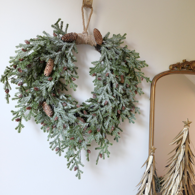 Faux Flower Wreath - Frosted Forest