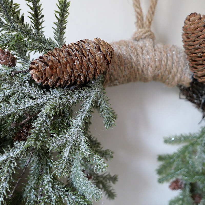 Faux Flower Wreath - Frosted Forest