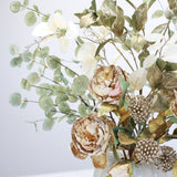 Faux Flower Arrangement - Frosted Peony