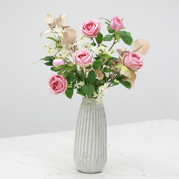Faux Flower Arrangement - Rosie Pink