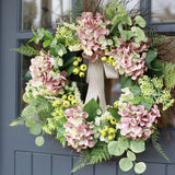Faux Flower Wreath - Hydrangea Deluxe